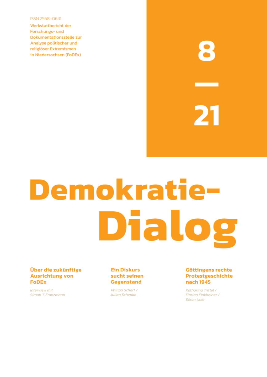 Cover Demokratie Dialog 8/21